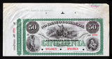 Brazil Pick S525 Specimen 50 Mil Reis c.1890 UNC-CU