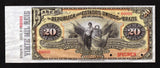Brazil Pick S642 Specimen 20 Mil Reis 1890 UNC