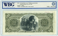 Mexico Pick S238s, MPM 276s Specimen 500 Pesos 19xx (1909-10), WBG Uncirculated 60
