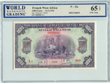 French West Africa Pick 32s Specimen 1,000 Francs 1942, WBG 65 TOP Uncirculated Gem