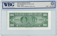 Dominican Republic Pick 78 Specimen 1,000 Pesos 1956-58 WBG Choice Uncirculated 64 TOP