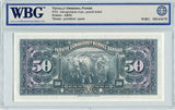 Turkey Pick 143s Specimen 50 Lira 1930 (1947) Slate Blue, WBG 66 TOP Uncirculated Gem