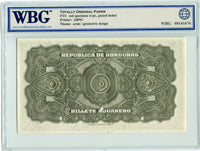 Honduras Pick S164s Specimen 5 Pesos 1928, WBG Uncirculated Choice 64 TOP