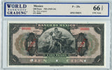 Mexico Pick 25s, MPM 4619 Specimen 100 Pesos No Date (1925-34), WBG 66 TOP Uncirculated Gem