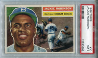 1956 Topps #30 Jackie Robinson HOF Brooklyn Dodgers PSA NM 7