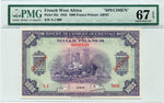 French West Africa Pick 32 Specimen 1,000 Francs 1942, PMG 67 Superb Gem Uncirculated EPQ