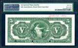 Puerto Rico Pick 47 Specimen $5 July 1, 1909, PMG Choice Uncirculated 64 EPQ