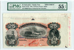 El Salvador Pick S144 Specimen 25 Pesos 1896, PMG About Uncirculated 55 EPQ