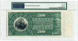 Brazil Pick S644 Specimen 200 Mil Reis 1890, PMG Choice About Uncirculated  58 EPQ