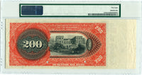 Brazil Pick S649 Specimen 200 Mil Reis 1890, PMG Choice About Uncirculated 58