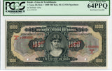 Brazil Pick 109 Specimen 1,000 Mil Reis 1926, PCGS Very Choice New 64 PPQ
