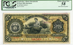 El Salvador Pick S205s1 Specimen 25 Pesos 1893, PCGS Choice About New 58