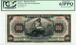 Mexico Pick 26 Specimen 500 Pesos 1925-34, PCGS Choice New 63 PPQ