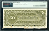 Costa Rica Pick 123 Specimen 50 Pesos 1885-88, PMG Choice About Uncirculated 58