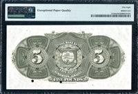 Jamaica Pick S132b Specimen 5 Pounds 1920, PMG Choice About Uncirculated 58 EPQ