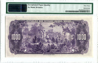 Brazil Pick 109 Specimen 1,000 Mil Reis 1926, PMG Choice Uncirculated 63 EPQ