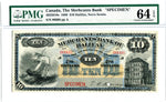 Canada Specimen, Merchants Bank Of Halifax, $10 1893, Pick S1185, PMG 64 EPQ