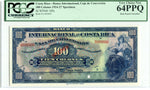 Costa Rica Specimen 100 Colones 1924-27, Pick 189, PCGS 64 PPQ