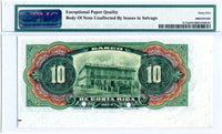 Costa Rica  Pick S174s3 Specimen 10 Colones 1908, PMG Gem Uncirculated 65 EPQ