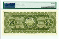 Costa Rica Specimen 50 Pesos 1889, Pick S226, PMG 63
