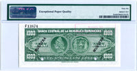 Dominican Republic Pick 78 Muestra 1,000 Pesos 1956-58, PMG Gem Uncirculated 66 EPQ