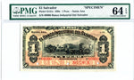 El Salvador Pick S141 Specimen 1 Peso 189x, PMG Choice Uncirculated 64 EPQ
