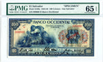 El Salvador Pick S198 Specimen 100 Colones 1929 Series B, PMG Gem Uncirculated 65 EPQ