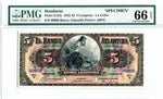Honduras Specimen 5 Lempiras 1932, Pick S123a, PMG 66 EPQ