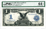 USA Fr#236 Silver Certificate 1899 $1 Black Eagle, PMG Choice Uncirculated 64 EPQ, Serial V41089421A